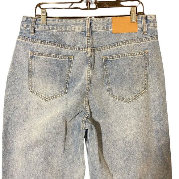 NWT Shein Wide Leg Jeans Women's Size‎ 12 Blue Denim Retro Straight Casual - Picture 11 of 11